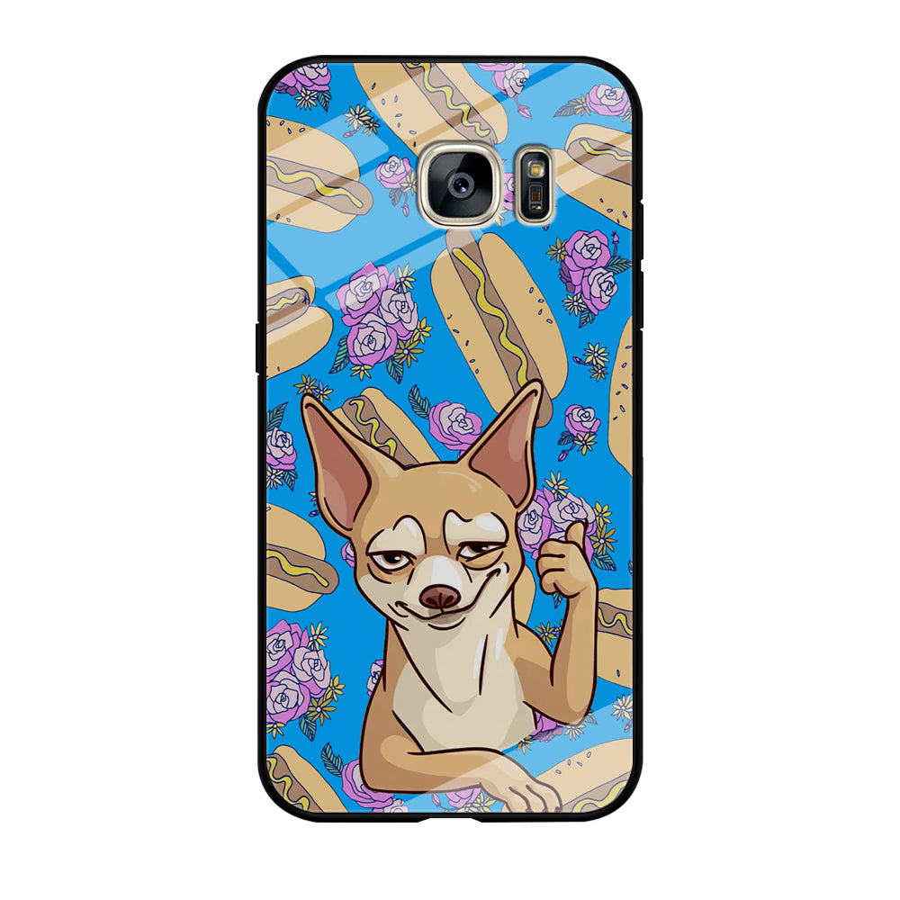 Chihuahua and Hot Dog Bid Samsung Galaxy S7 Case