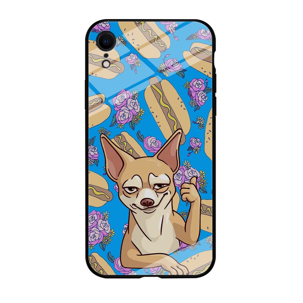 Chihuahua and Hot Dog Bid iPhone XR Case