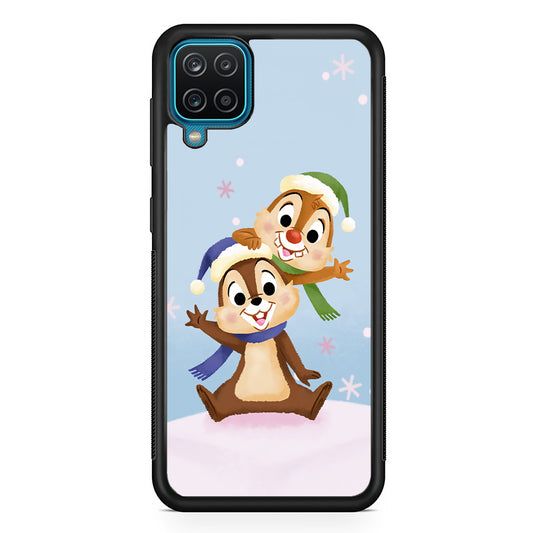 Chip And Dale Happy In Winter Samsung Galaxy A12 Case