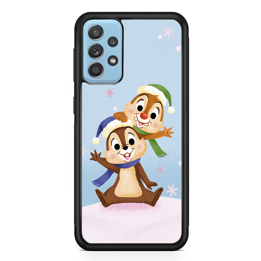 Chip And Dale Happy In Winter Samsung Galaxy A72 Case