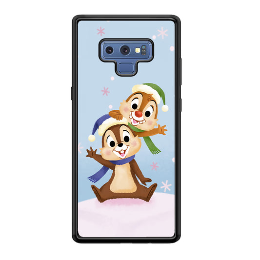 Chip And Dale Happy In Winter Samsung Galaxy Note 9 Case
