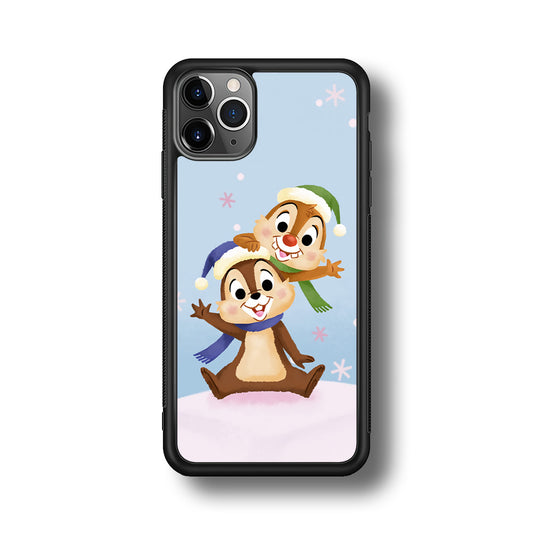 Chip And Dale Happy In Winter iPhone 11 Pro Max Case