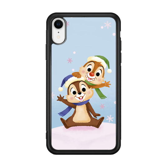 Chip And Dale Happy In Winter iPhone XR Case