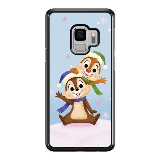 Chip And Dale Happy In Winter Samsung Galaxy S9 Case