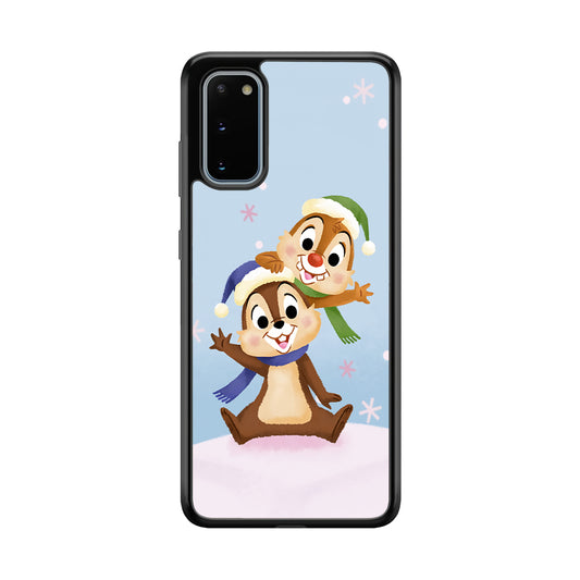 Chip And Dale Happy In Winter Samsung Galaxy S20 Case