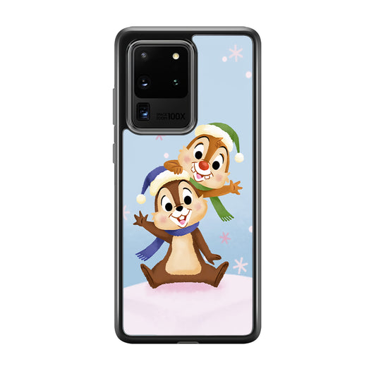 Chip And Dale Happy In Winter Samsung Galaxy S20 Ultra Case