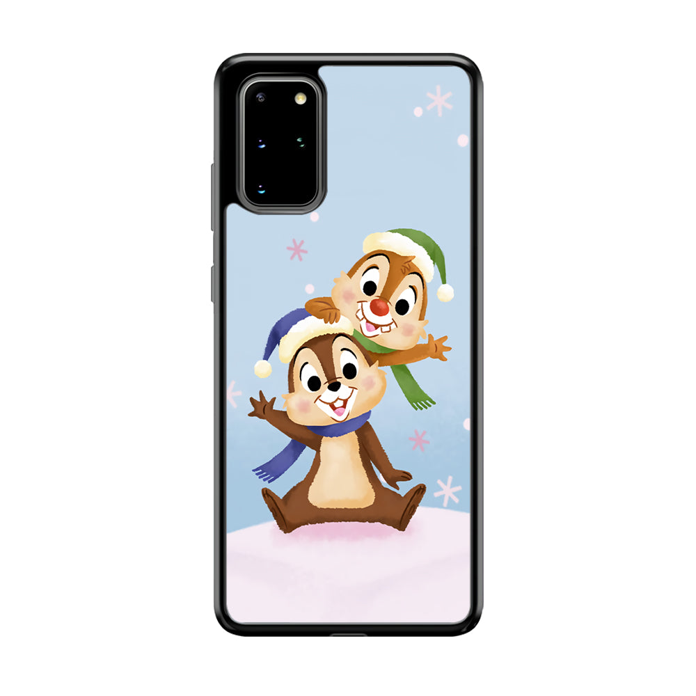 Chip And Dale Happy In Winter Samsung Galaxy S20 Plus Case