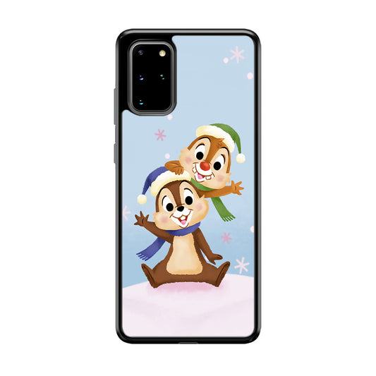 Chip And Dale Happy In Winter Samsung Galaxy S20 Plus Case