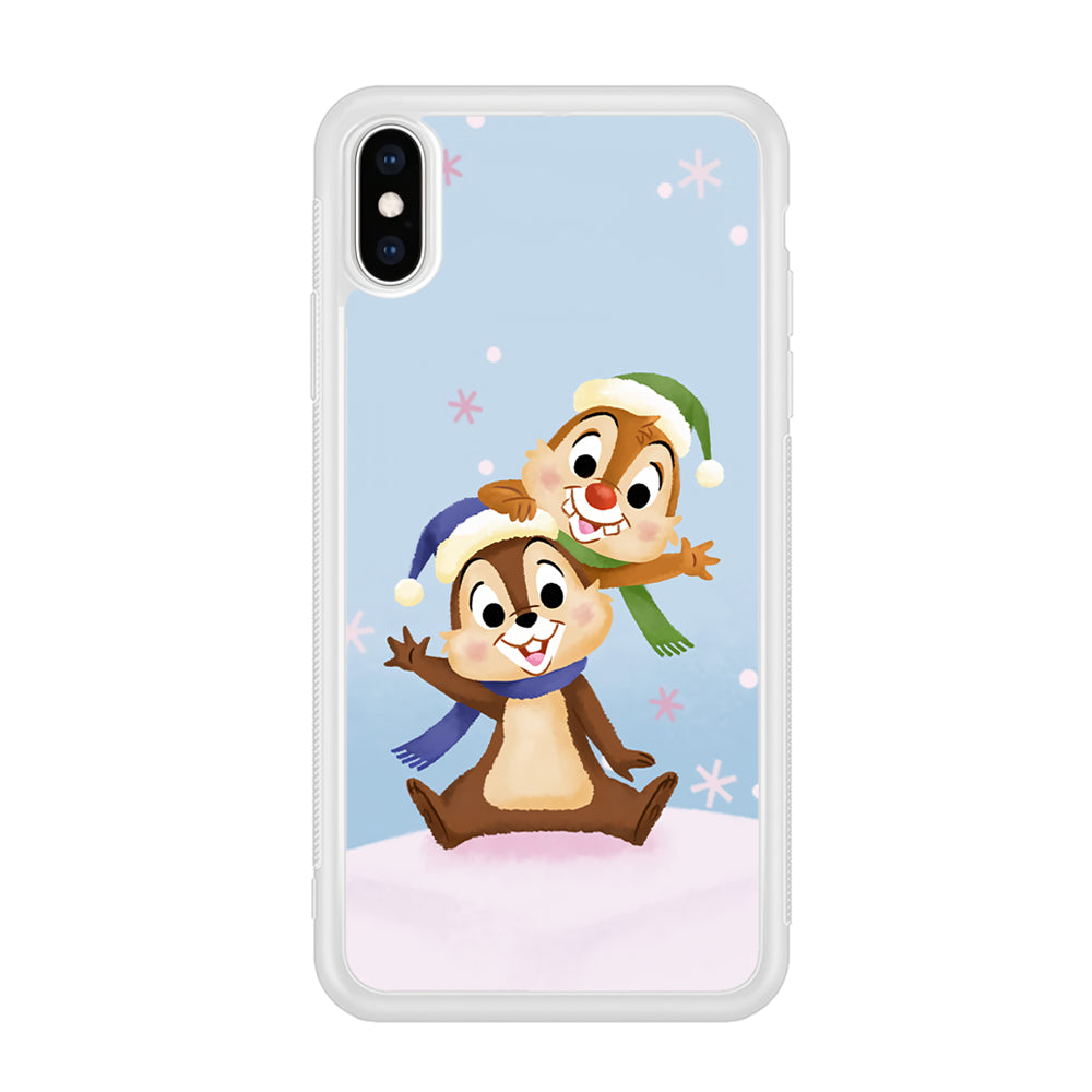 Chip And Dale Happy In Winter iPhone XS MAX Case