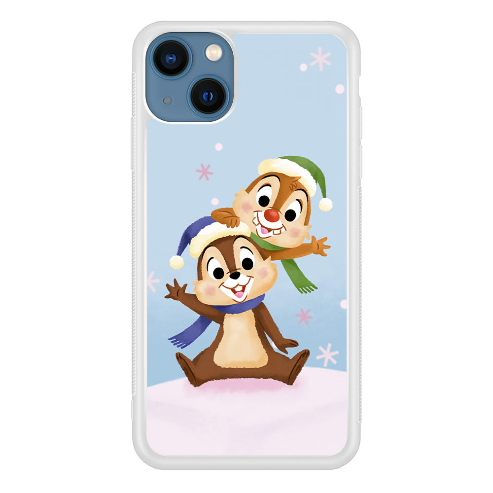 Chip And Dale Happy In Winter iPhone 13 Case