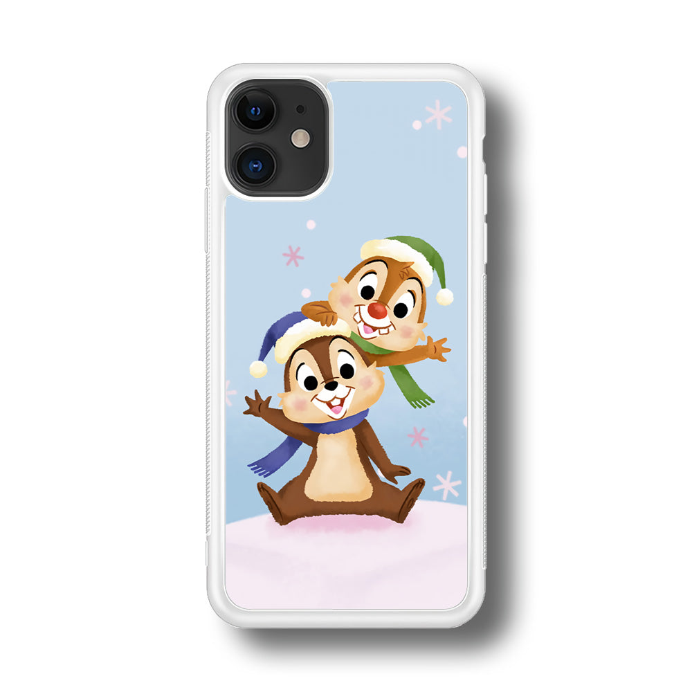 Chip And Dale Happy In Winter iPhone 11 Case