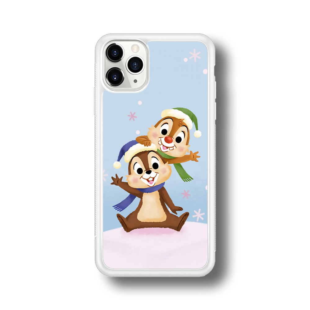 Chip And Dale Happy In Winter iPhone 11 Pro Case