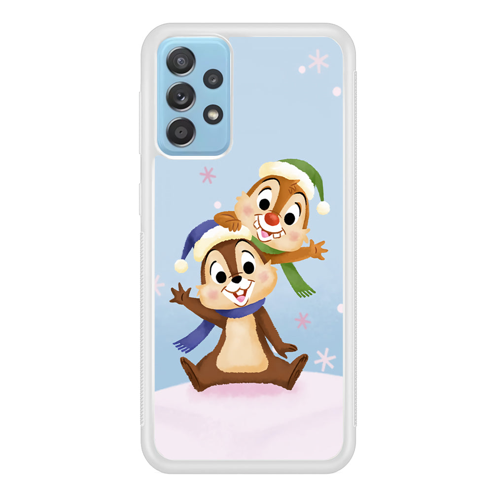 Chip And Dale Happy In Winter Samsung Galaxy A72 Case
