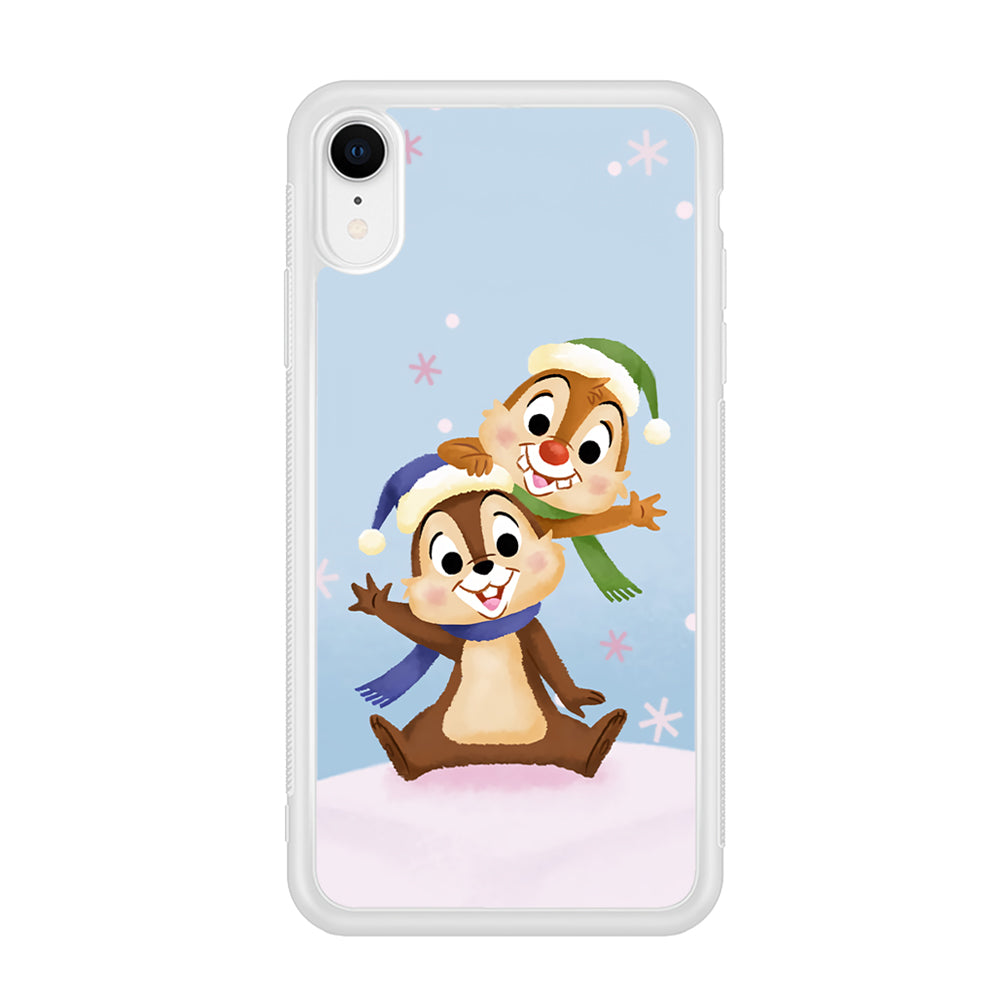 Chip And Dale Happy In Winter iPhone XR Case