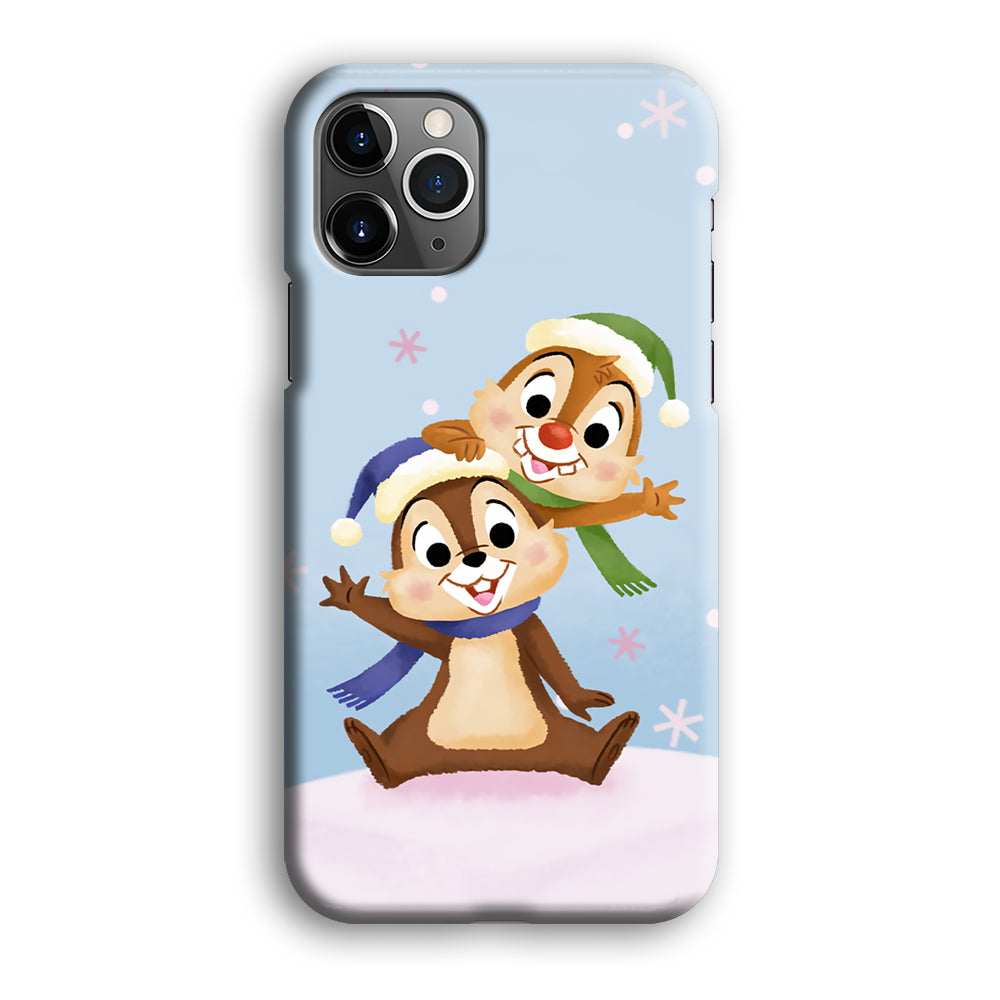 Chip And Dale Happy In Winter iPhone 12 Pro Case