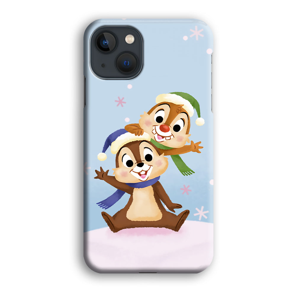 Chip And Dale Happy In Winter iPhone 13 Case