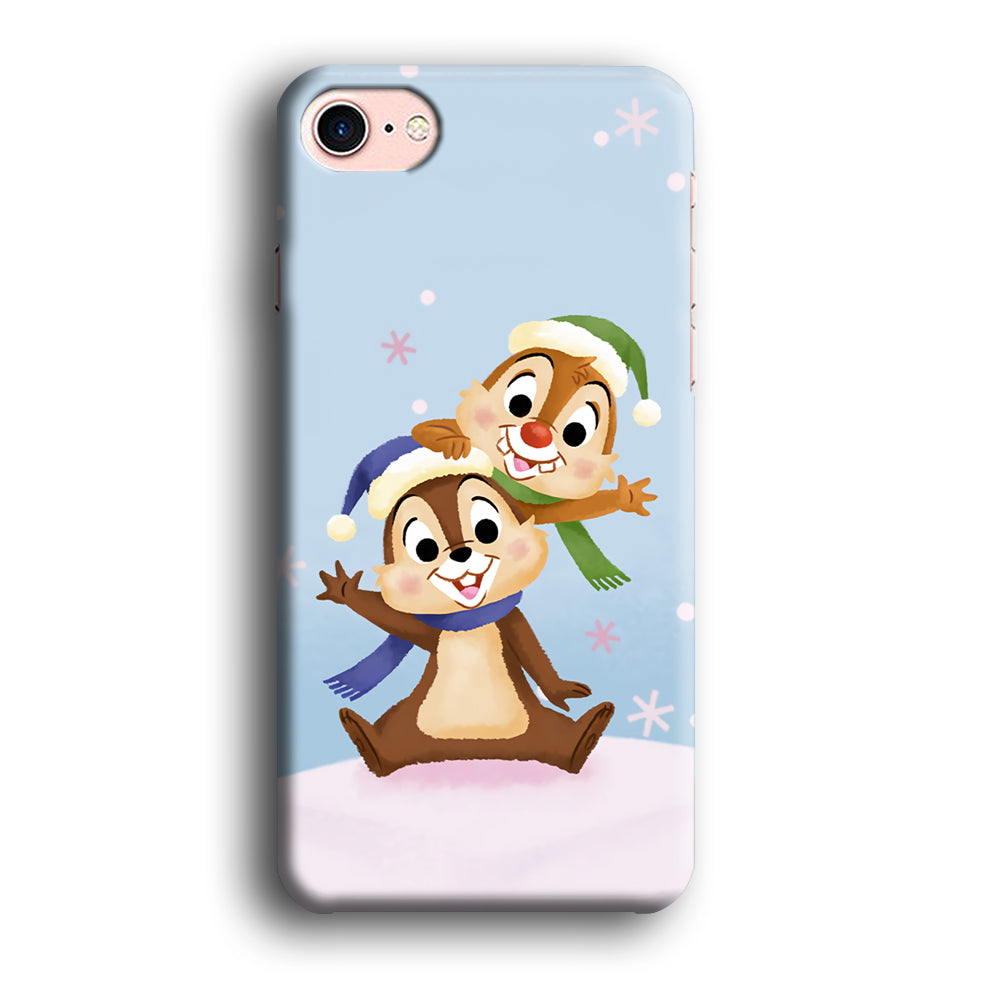 Chip And Dale Happy In Winter iPhone 8 Case