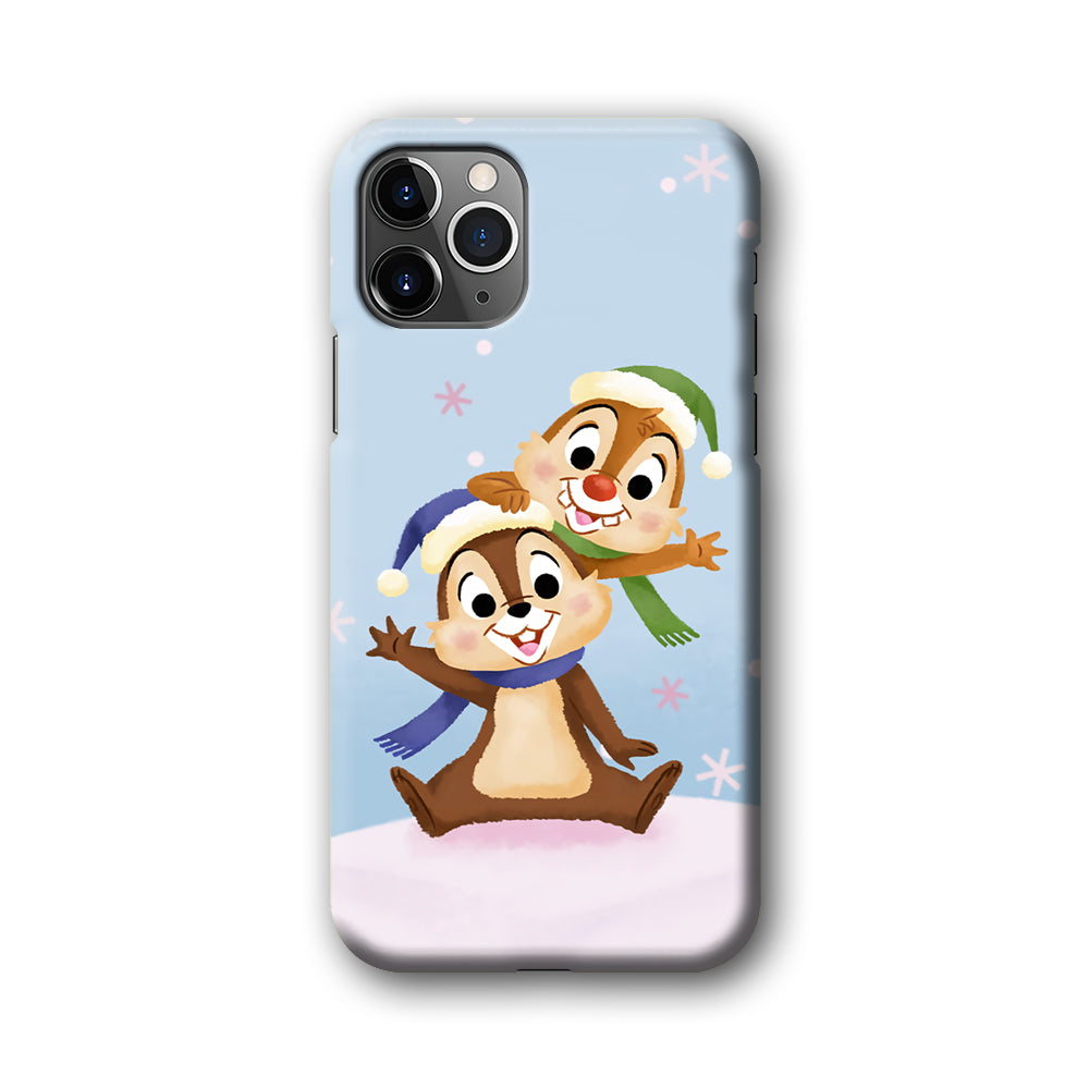 Chip And Dale Happy In Winter iPhone 11 Pro Case
