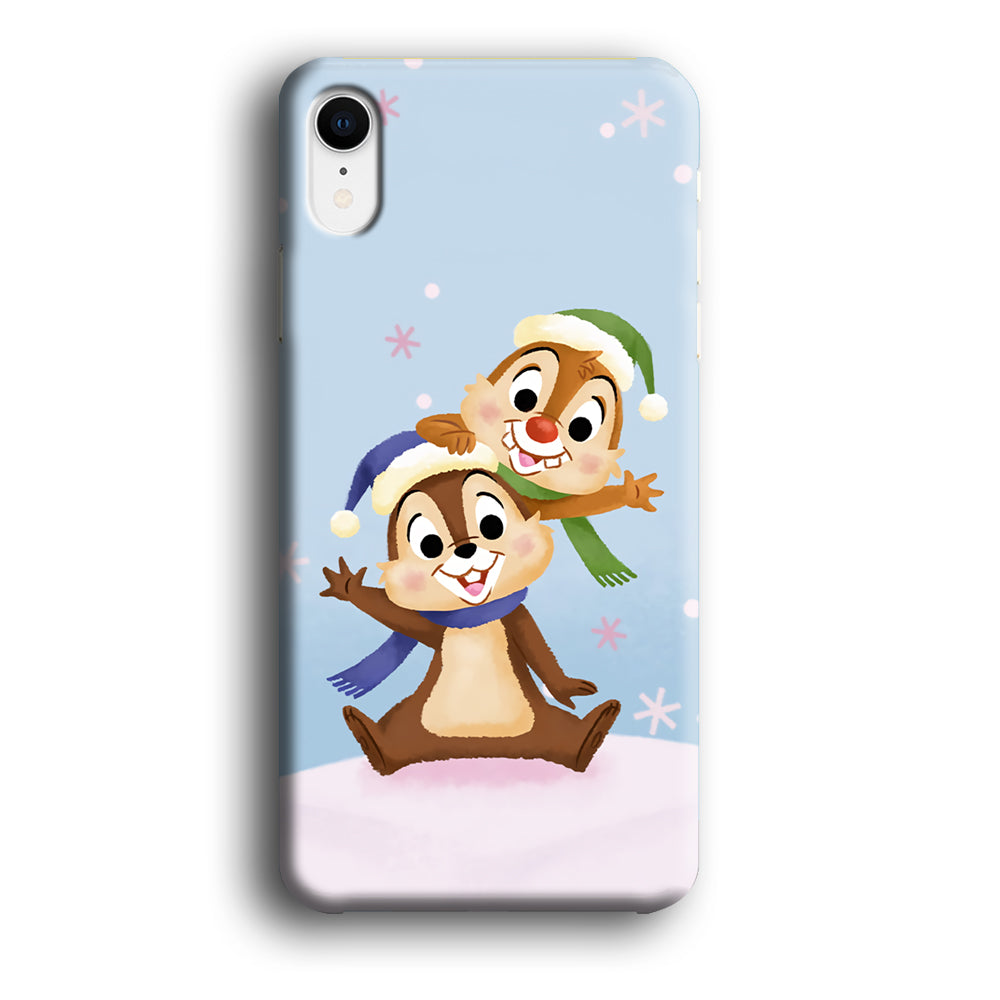 Chip And Dale Happy In Winter iPhone XR Case