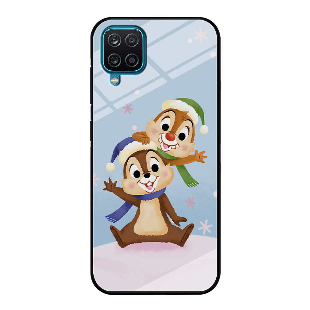 Chip And Dale Happy In Winter Samsung Galaxy A12 Case