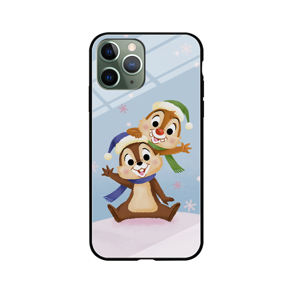 Chip And Dale Happy In Winter iPhone 11 Pro Case