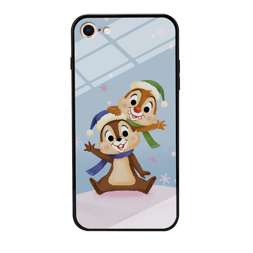 Chip And Dale Happy In Winter iPhone 8 Case