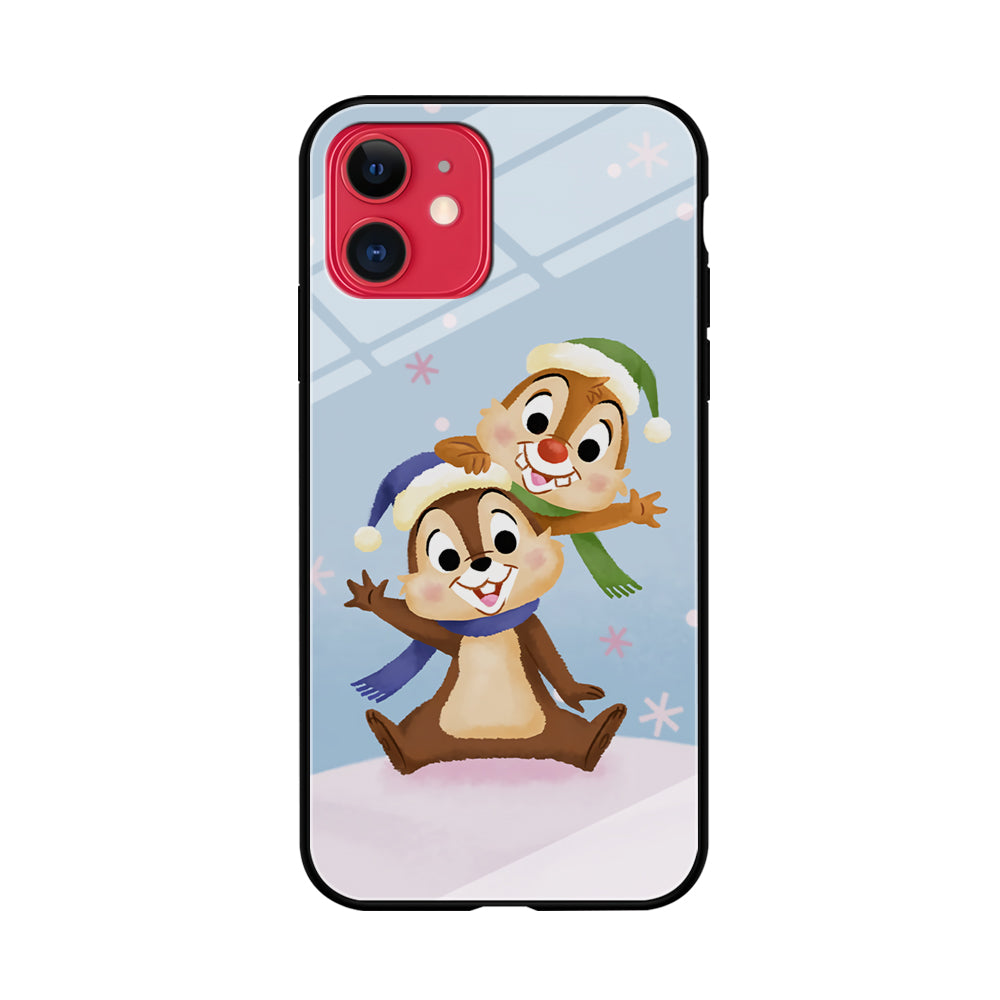 Chip And Dale Happy In Winter iPhone 11 Case