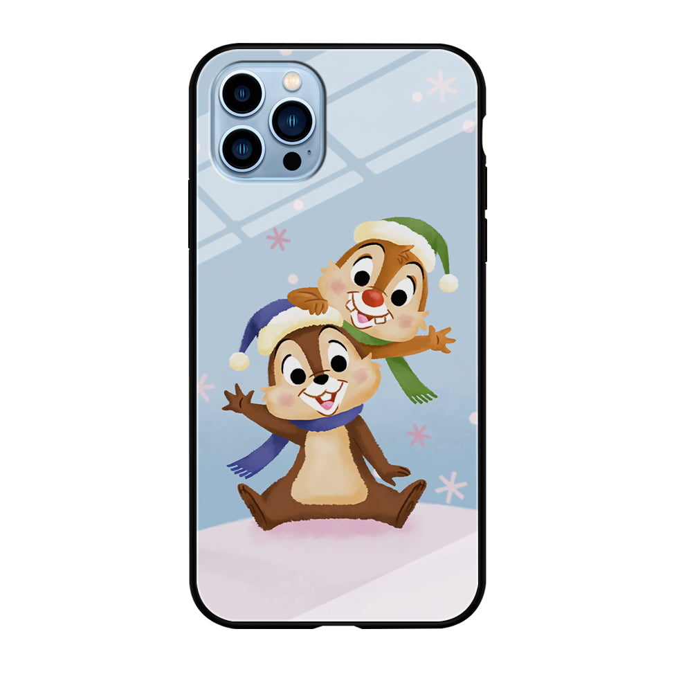 Chip And Dale Happy In Winter iPhone 12 Pro Case