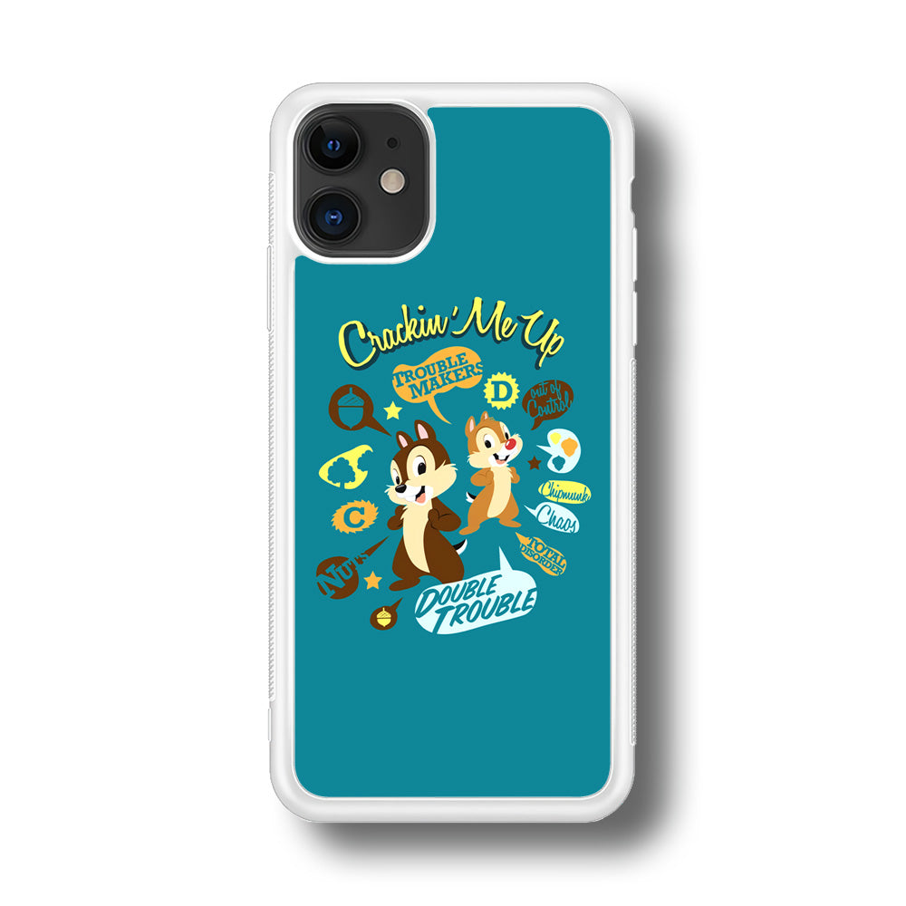 Chip N Dale Double Trouble iPhone 11 Case Rubber White (2D Case)
