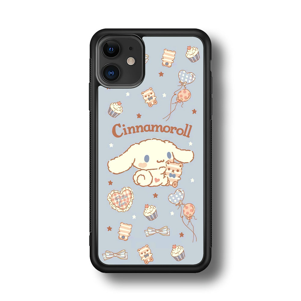 Cinnamoroll Play with Doll iPhone 11 Case Rubber Black (2D Case)