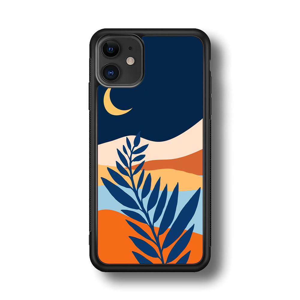 Colour Layer Night Moment Art iPhone 11 Case Rubber Black (2D Case)