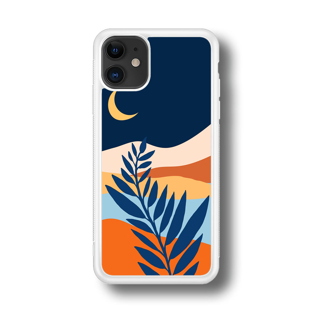 Colour Layer Night Moment Art iPhone 11 Case Rubber White (2D Case)