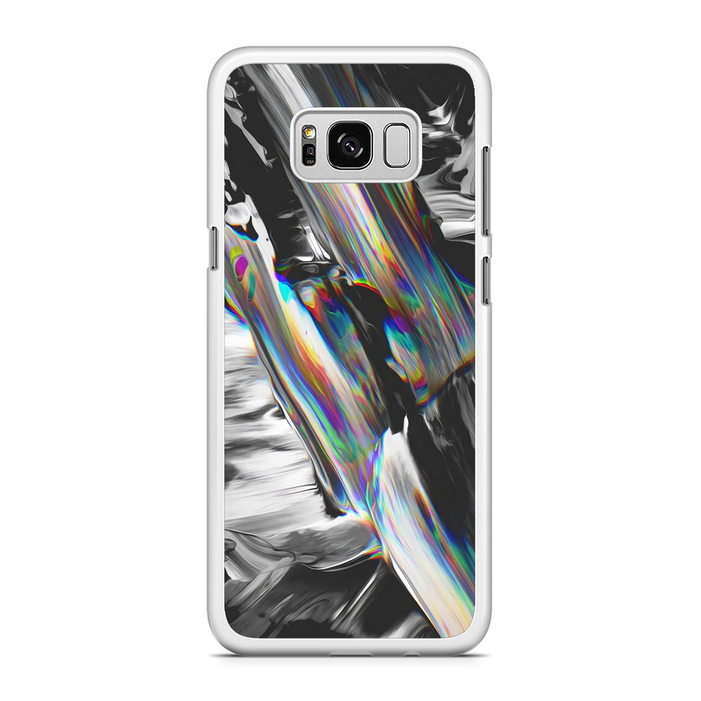 Colour Black Coruscate Samsung Galaxy S8 Plus Case Rubber White (2D Case)