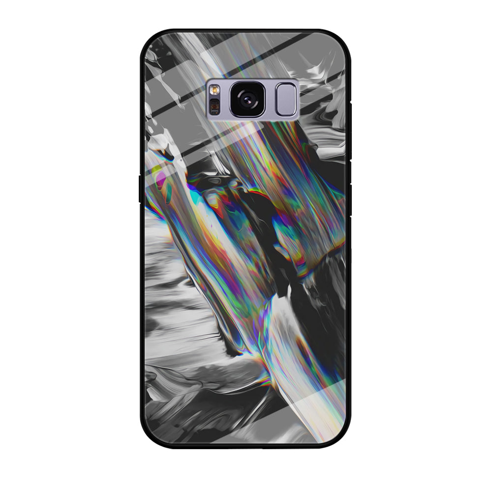 Colour Black Coruscate Samsung Galaxy S8 Plus Case Tempered Glass Case
