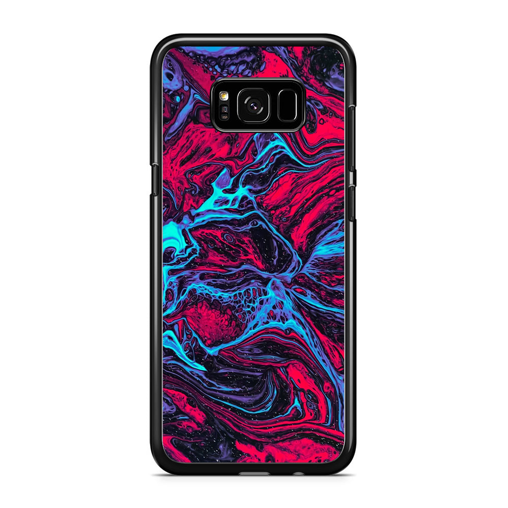 Colour Red x Blue Flux Samsung Galaxy S8 Plus Case Rubber Black (2D Case)