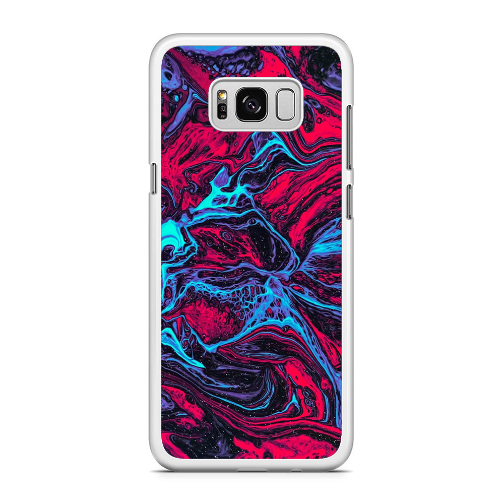 Colour Red x Blue Flux Samsung Galaxy S8 Plus Case Rubber White (2D Case)