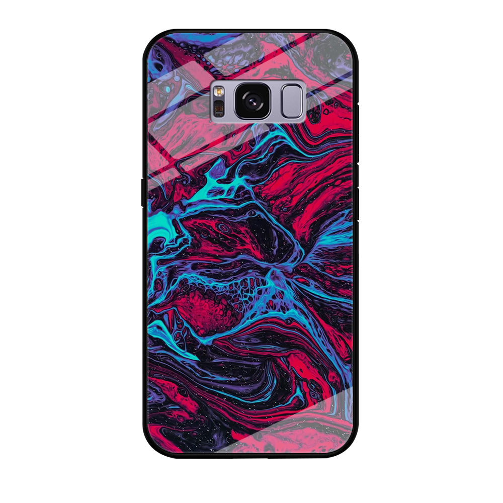 Colour Red x Blue Flux Samsung Galaxy S8 Plus Case Tempered Glass Case
