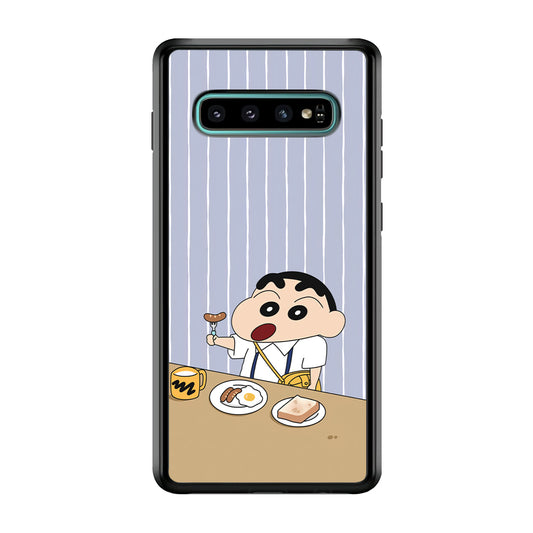 Crayon Shinchan Take a Breakfast Samsung Galaxy S10 Case