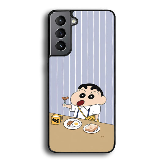 Crayon Shinchan Take a Breakfast Samsung Galaxy S21 Plus Case - Carneyforia