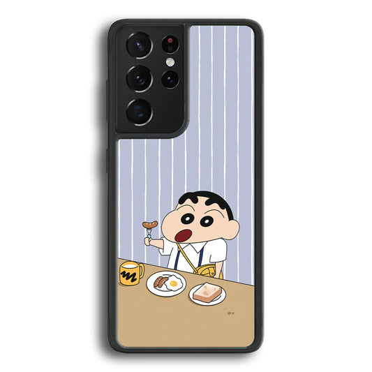 Crayon Shinchan Take a Breakfast Samsung Galaxy S21 Ultra Case