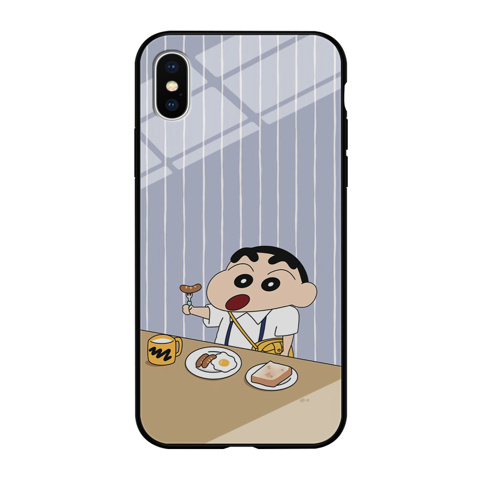 Crayon Shinchan Take a Breakfast iPhone X Case