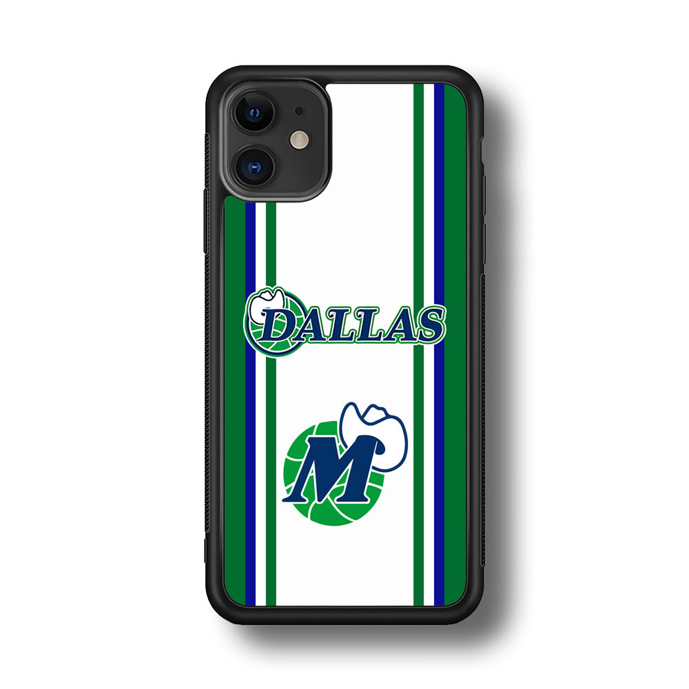 Dallas Mavericks The Center Emblem iPhone 11 Case Rubber Black (2D Case)