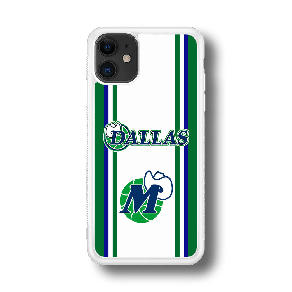 Dallas Mavericks The Center Emblem iPhone 11 Case Rubber White (2D Case)