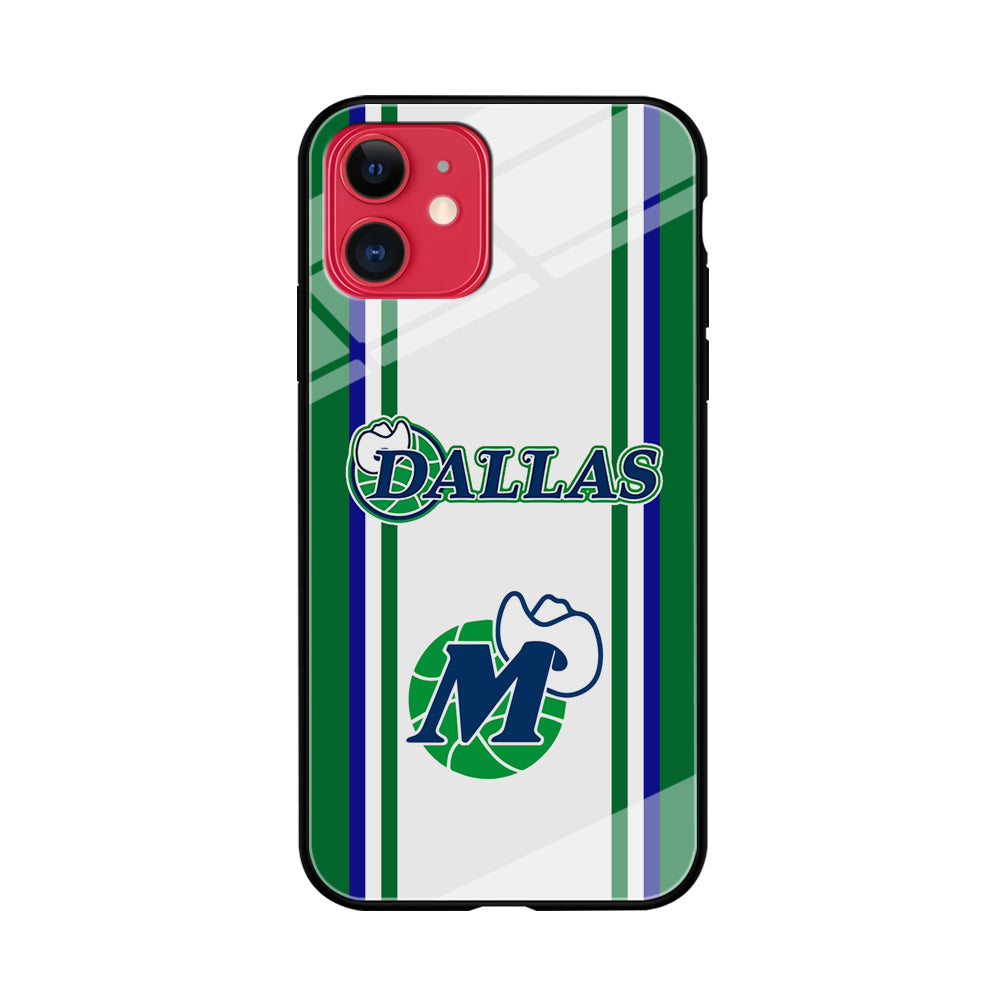 Dallas Mavericks The Center Emblem iPhone 11 Case Tempered Glass Case
