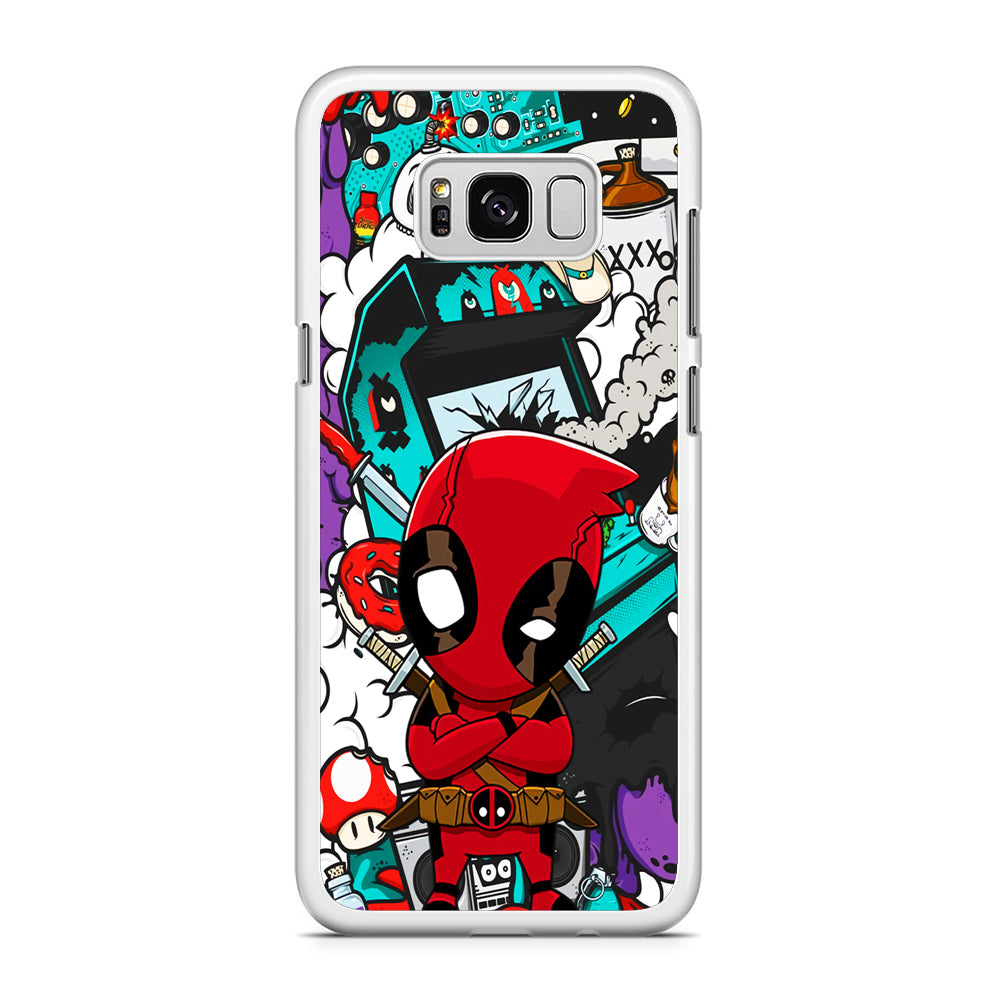 Deadpoll Game Repair Samsung Galaxy S8 Plus Case Rubber White (2D Case)