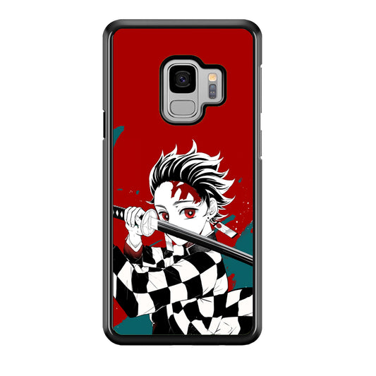 Demon Slayer Deep Blood of Tanjiro Samsung Galaxy S9 Case