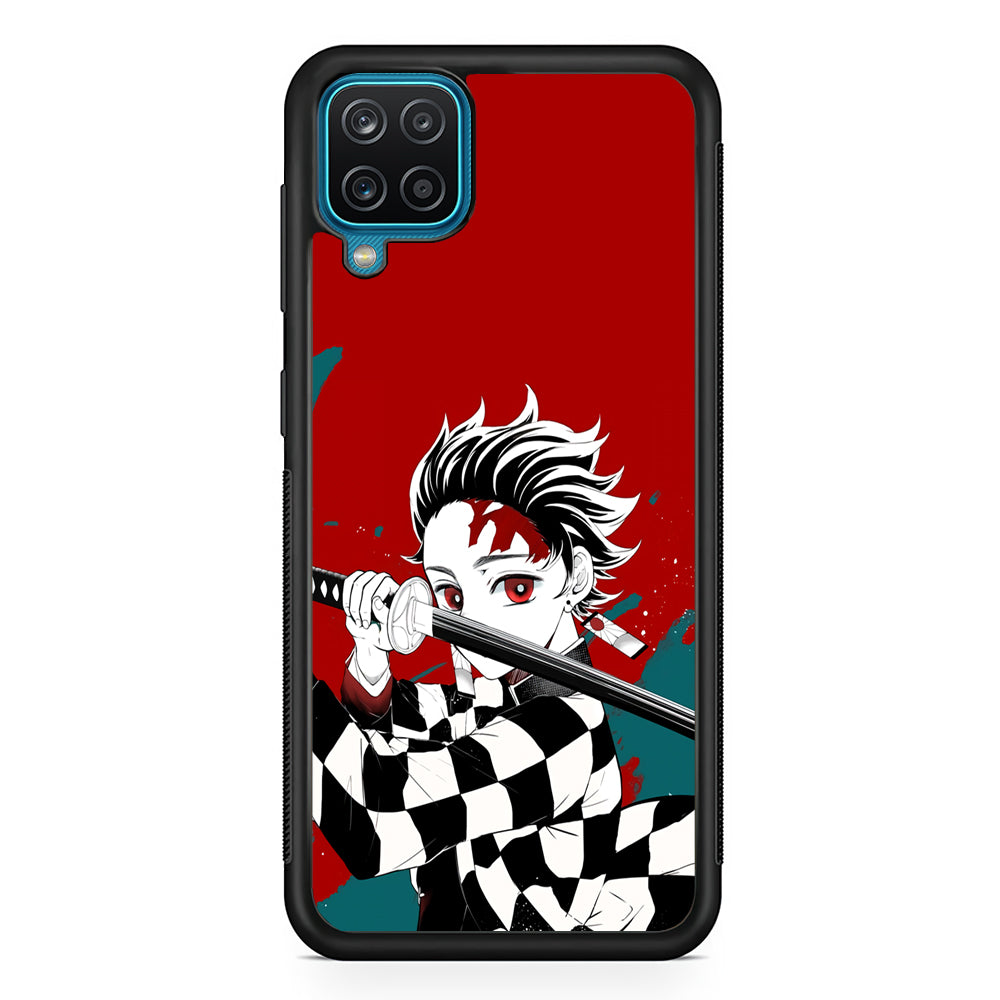 Demon Slayer Deep Blood of Tanjiro Samsung Galaxy A12 Case