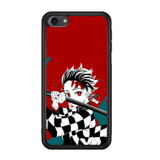 Demon Slayer Deep Blood of Tanjiro iPod Touch 6 Case - Carneyforia