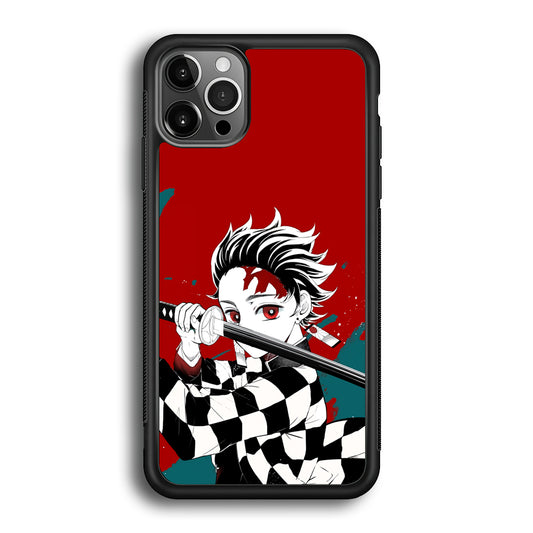 Demon Slayer Deep Blood of Tanjiro iPhone 12 Pro Max Case