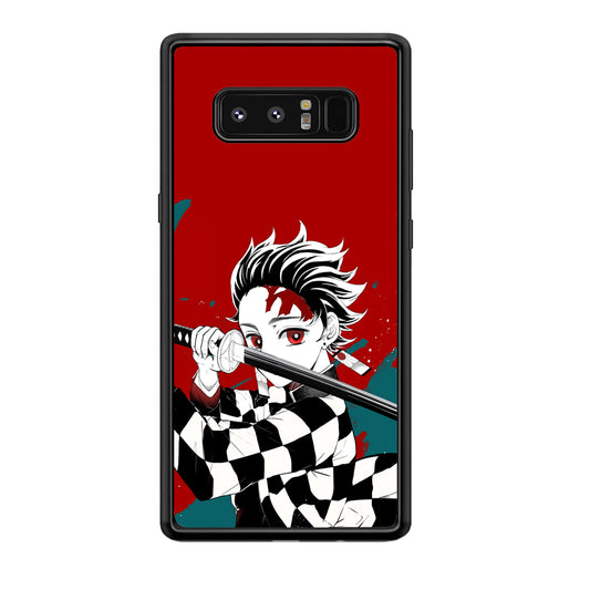 Demon Slayer Deep Blood of Tanjiro Samsung Galaxy Note 8 Case